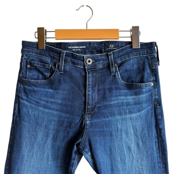 AG The Farrah High Rise Skinny Denim Jeans Blue W29 - Picture 3 of 13